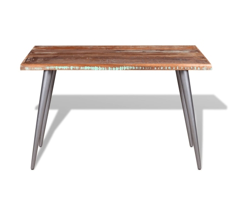 vidaXL Mesa de comedor de madera maciza reciclada 120x60x76 cm