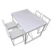 Conjunto de mesa de comedor y sillas 5 piezas blanco