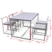 Conjunto de mesa de comedor y sillas 5 piezas blanco