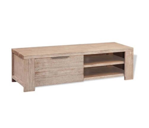 Mueble para TV madera maciza de acacia cepillada 140x38x40 cm