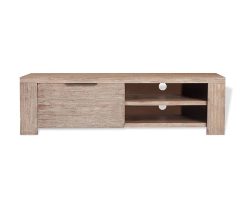 Mueble para TV madera maciza de acacia cepillada 140x38x40 cm