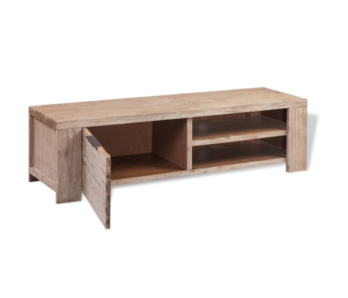 Mueble para TV madera maciza de acacia cepillada 140x38x40 cm