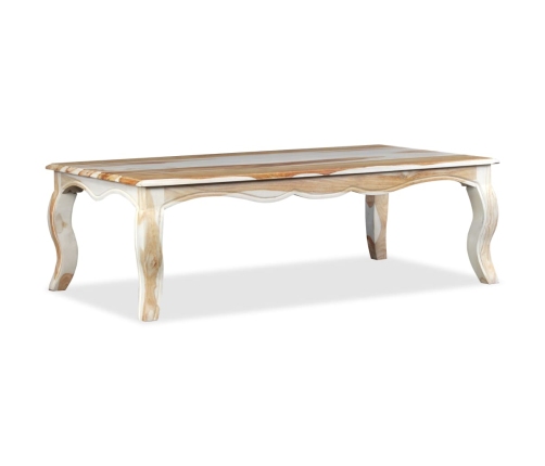 Mesa de centro de madera maciza de sheesham 110x60x35 cm