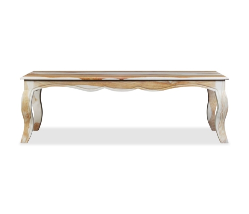 Mesa de centro de madera maciza de sheesham 110x60x35 cm