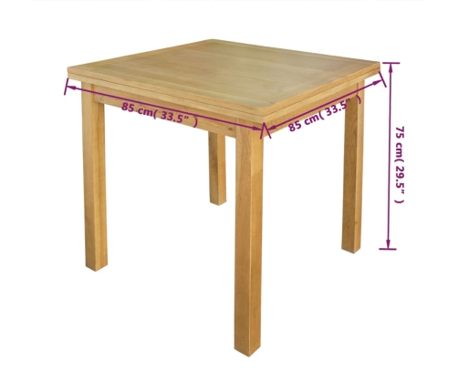 Mesa extensible de roble 170x85x75 cm