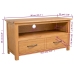 Mueble para TV madera maciza de roble 90x35x48 cm