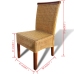 Sillas de comedor 4 unidades ratán natural marrón