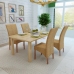 Sillas de comedor 4 unidades ratán natural marrón