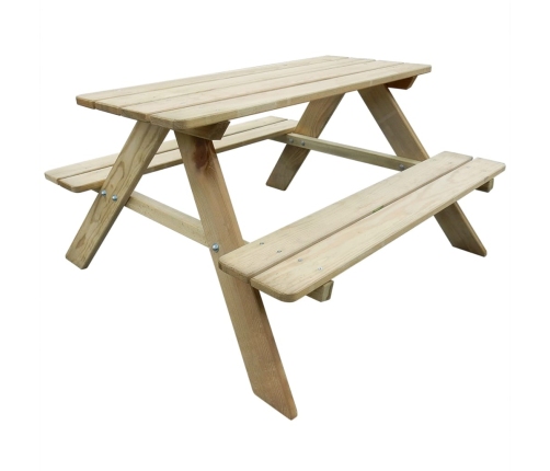 Mesa de picnic para niños madera de pino 89x89,6x50,8 cm