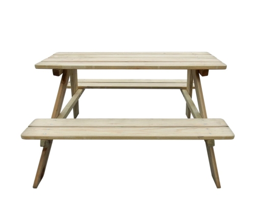 Mesa de picnic para niños madera de pino 89x89,6x50,8 cm