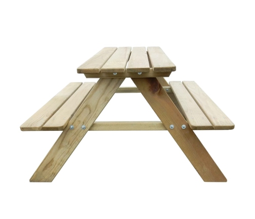 Mesa de picnic para niños madera de pino 89x89,6x50,8 cm