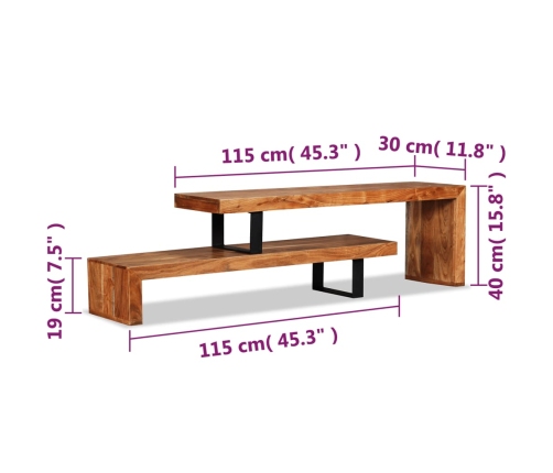 Mueble para TV de madera maciza de acacia