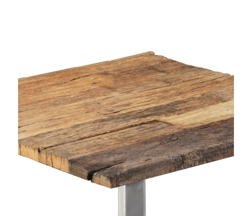 Mesa de centro de madera maciza reciclada 55x55x40 cm