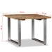 Mesa de centro de madera maciza reciclada 55x55x40 cm