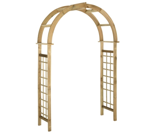 Arco de celosía de madera de pino verde impregnada