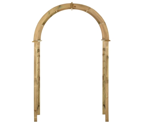 Arco de celosía de madera de pino verde impregnada