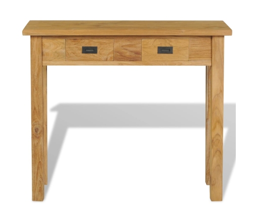 Mesa consola madera de teca maciza 90x30x80 cm