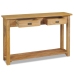 Mesa consola de madera de teca maciza 120x30x80 cm