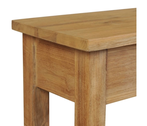 Mesa consola de madera de teca maciza 120x30x80 cm