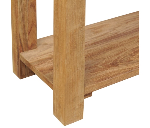 vidaXL Mesa consola de madera de teca maciza 120x30x80 cm