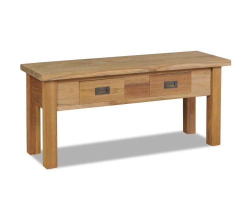 Banco de recibidor de madera de teca maciza 90x30x40 cm