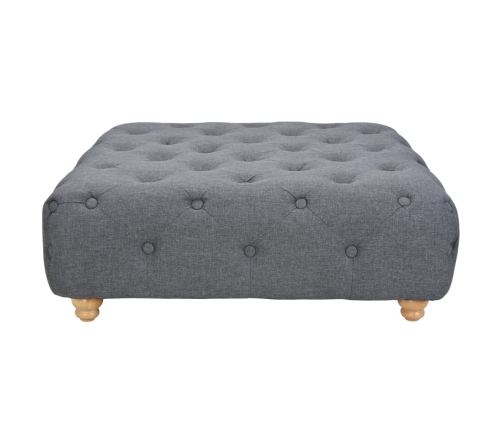 vidaXL Puf de tela 80x80x30 cm gris oscuro