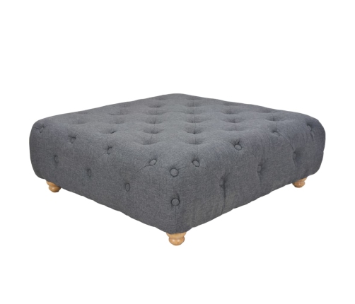 vidaXL Puf de tela 80x80x30 cm gris oscuro