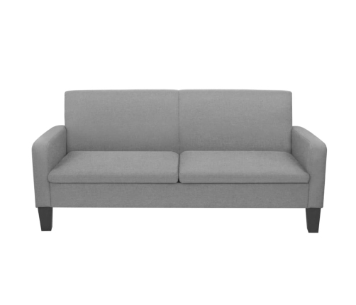 vidaXL Sofá de 3 plazas gris claro 180x65x76 cm