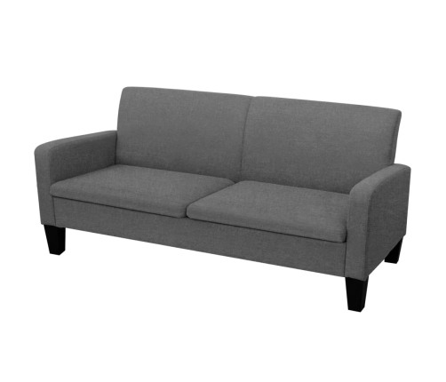 vidaXL Sofá de 3 plazas 180x65x76 cm gris oscuro