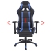 Silla de oficina racing reclinable con reposapiés azul