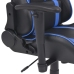 Silla de oficina racing reclinable con reposapiés azul