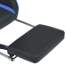 Silla de oficina racing reclinable con reposapiés azul