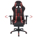 Silla de oficina racing reclinable con reposapiés rojo