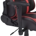 Silla de oficina racing reclinable con reposapiés rojo