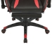 Silla de oficina racing reclinable con reposapiés rojo