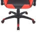 Silla de escritorio reclinable Racing de cuero artificial roja