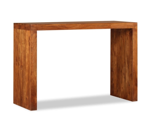 Mesa consola Madera sólida con acabado miel 110x40x76 cm