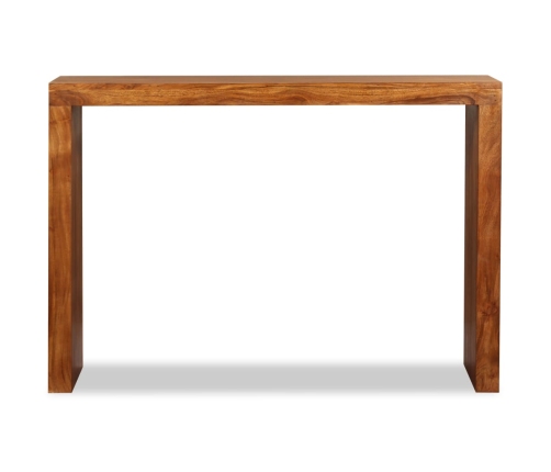 Mesa consola Madera sólida con acabado miel 110x40x76 cm