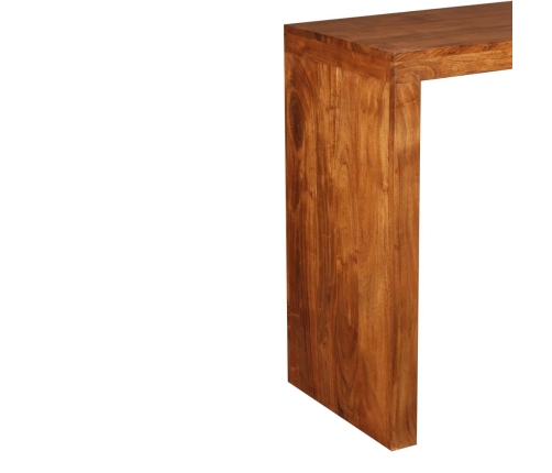 Mesa consola Madera sólida con acabado miel 110x40x76 cm