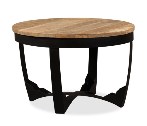 Mesa de centro madera maciza de mango sin tratar 60x40 cm