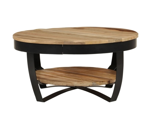 Mesa de centro de madera de mango rugosa 65x32 cm