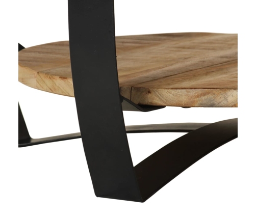 Mesa de centro de madera de mango rugosa 65x32 cm