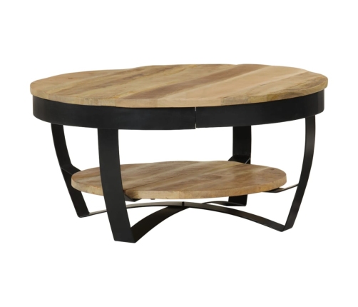 Mesa de centro de madera de mango rugosa 65x32 cm