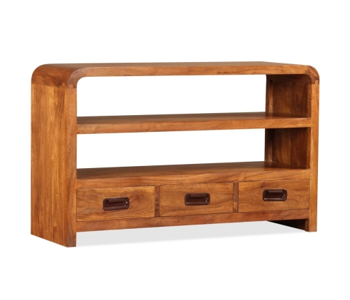 Mueble de TV madera maciza acacia 90x30x55 cm