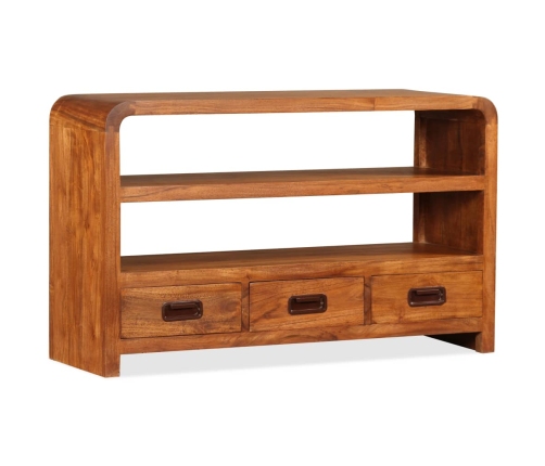 Mueble de TV madera maciza acacia 90x30x55 cm