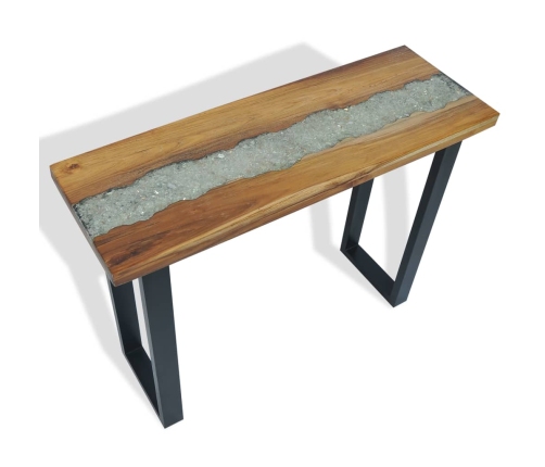 Mesa consola de teca 100x35x75 cm