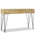 Mesa consola de teca maciza 120x35x76 cm