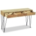 Mesa consola de teca maciza 120x35x76 cm