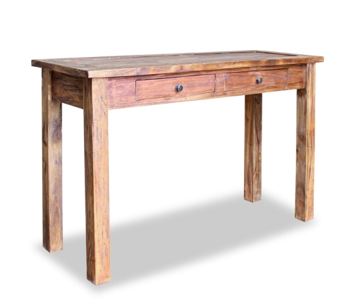 Mesa consola de madera maciza de caoba 123x42x75 cm