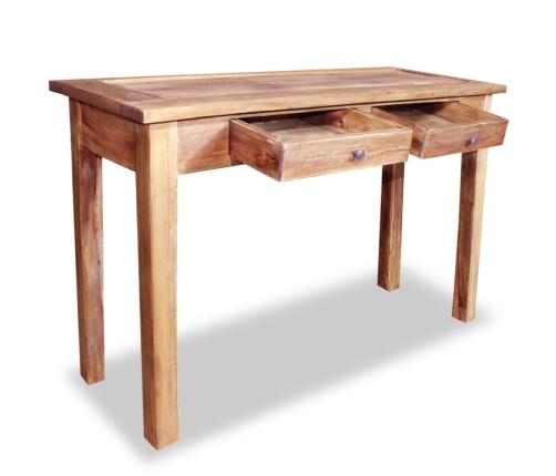 Mesa consola de madera maciza de caoba 123x42x75 cm